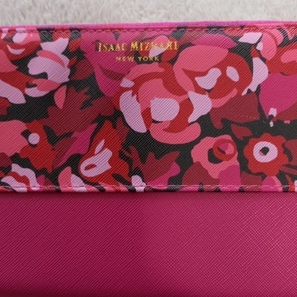 Isaac Mizrahi Floral Travel Makeup Brush Organizer Cosmetic Case